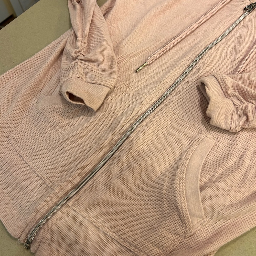Calvin Klein Performance Pink ZipUp Hoodie Small Athletic Lightweight Athleisure - Picture 2 of 6